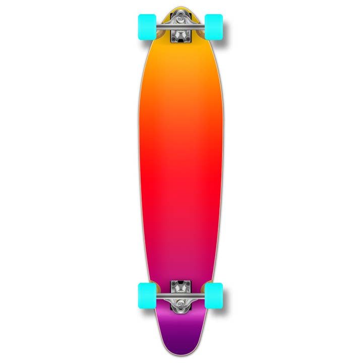 Yocaher Kicktail Completo Longboard Gradiente Rosa por atacado de Yocaher Skateboards
