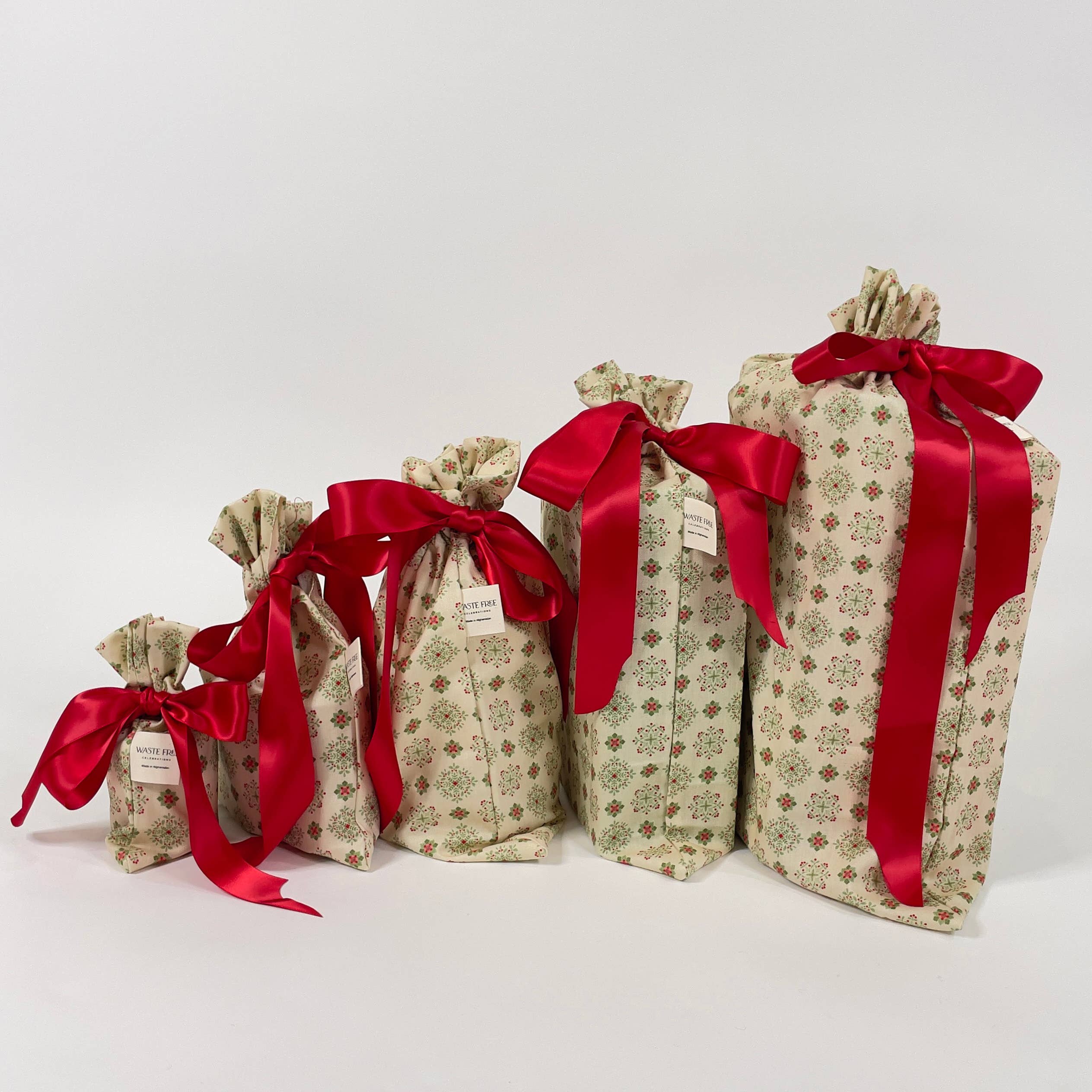 Waste Free Celebrations - Wholesale Gift Bag Set/Pack - Folk Blomsterkunst (Reusable Gift Bag Set)2