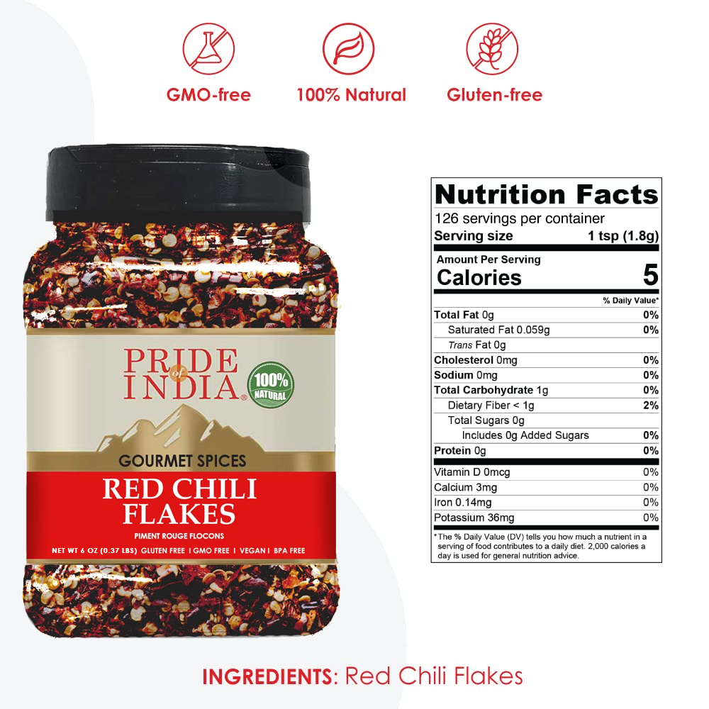 PRIDE INDIA BRANDS - Wholesale Dried Spice - Red Chili Flakes – Gourmet Spice/ Culinary Must Have5