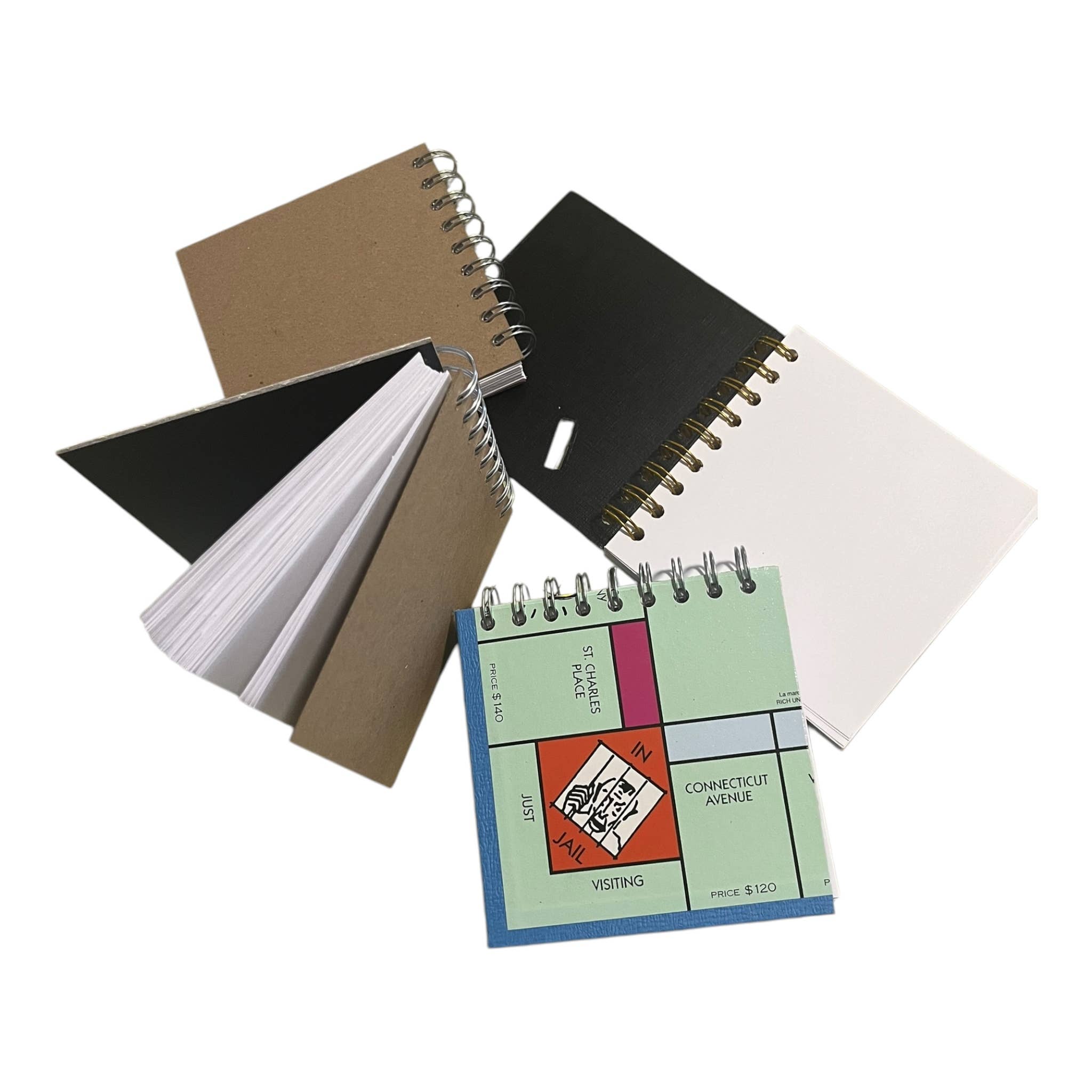 StuckOnU Art - Wholesale Journal/Diary - Upcycled Hand Made Board Game (5x5") Journal (min 5)4