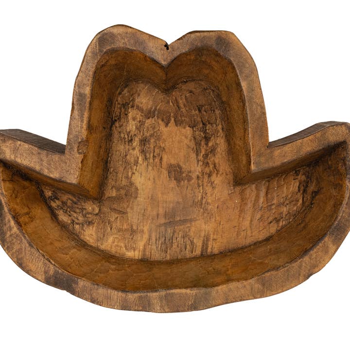 My Amigos Imports - Wholesale Candle holder - Hat Dough Bowl-9 x 6 in-Western-Candle Ready-Sombrero-Hat2