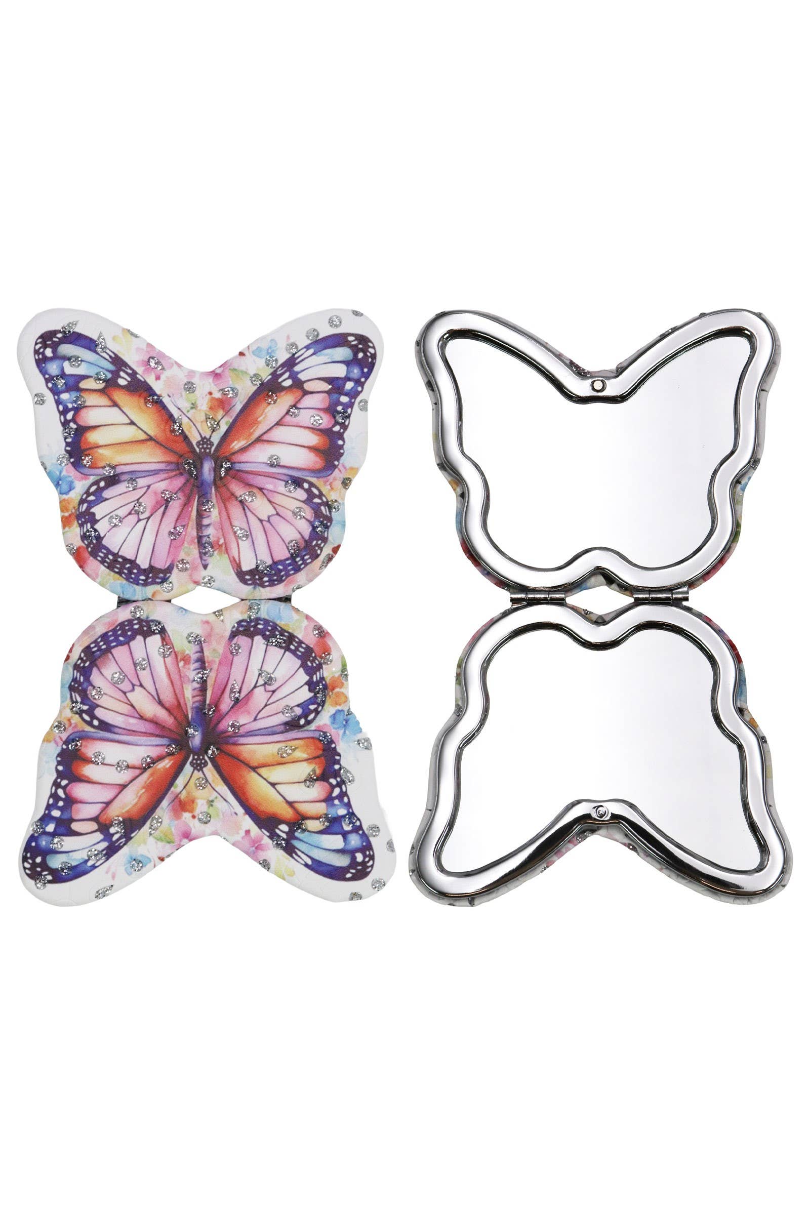 ASSORTITI Specchietto Compatto Cosmetico con Motivo Floreale e Farfalla in vendita all'ingrosso su Faire5