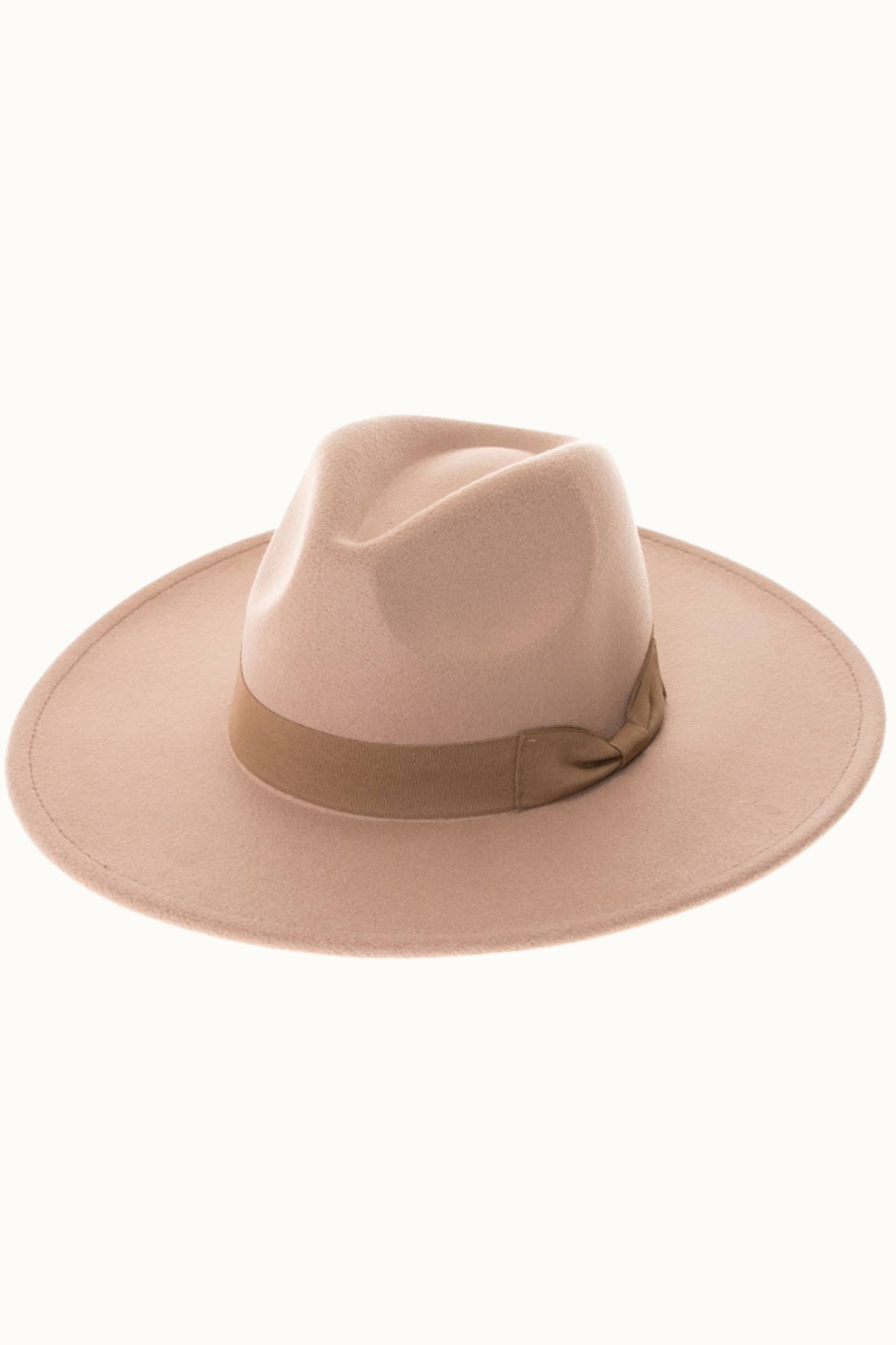 Olive & Pique - Wholesale Fedora - Women's - Structured Wide Brim Rancher in Vegan Felt, Adjustable1
