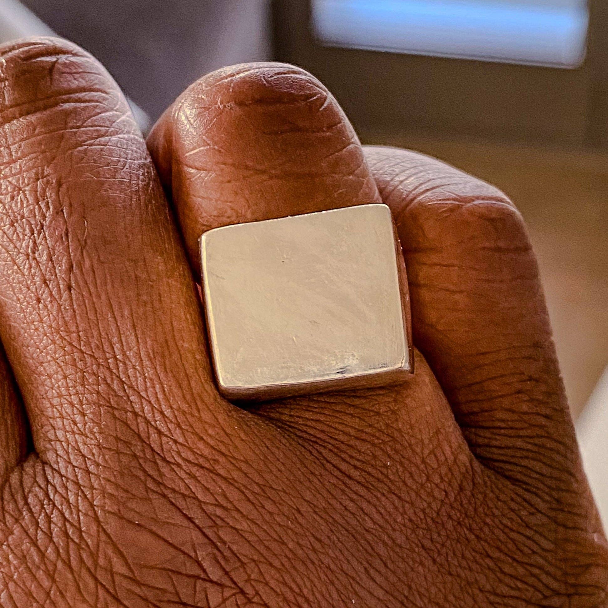 MOCA Jewellery - Wholesale Signet Ring - Small Square Signet Ring6