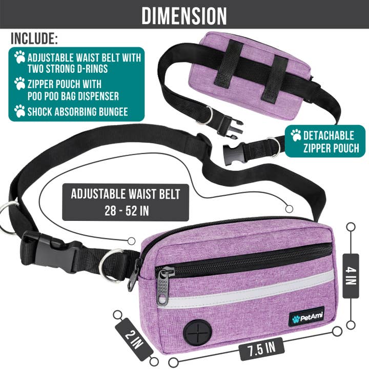 PetAmi - Wholesale Pet leash – Dog - Classic Hands Free Dog Leash Bag5