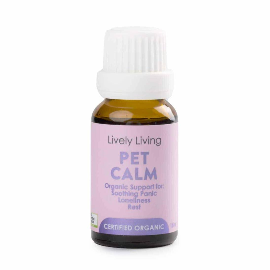 Lively Living - Wholesale Pet Supplement - Cat/Dog - Pet Calm - Certified Organic Essential Oil Blend 15ml0