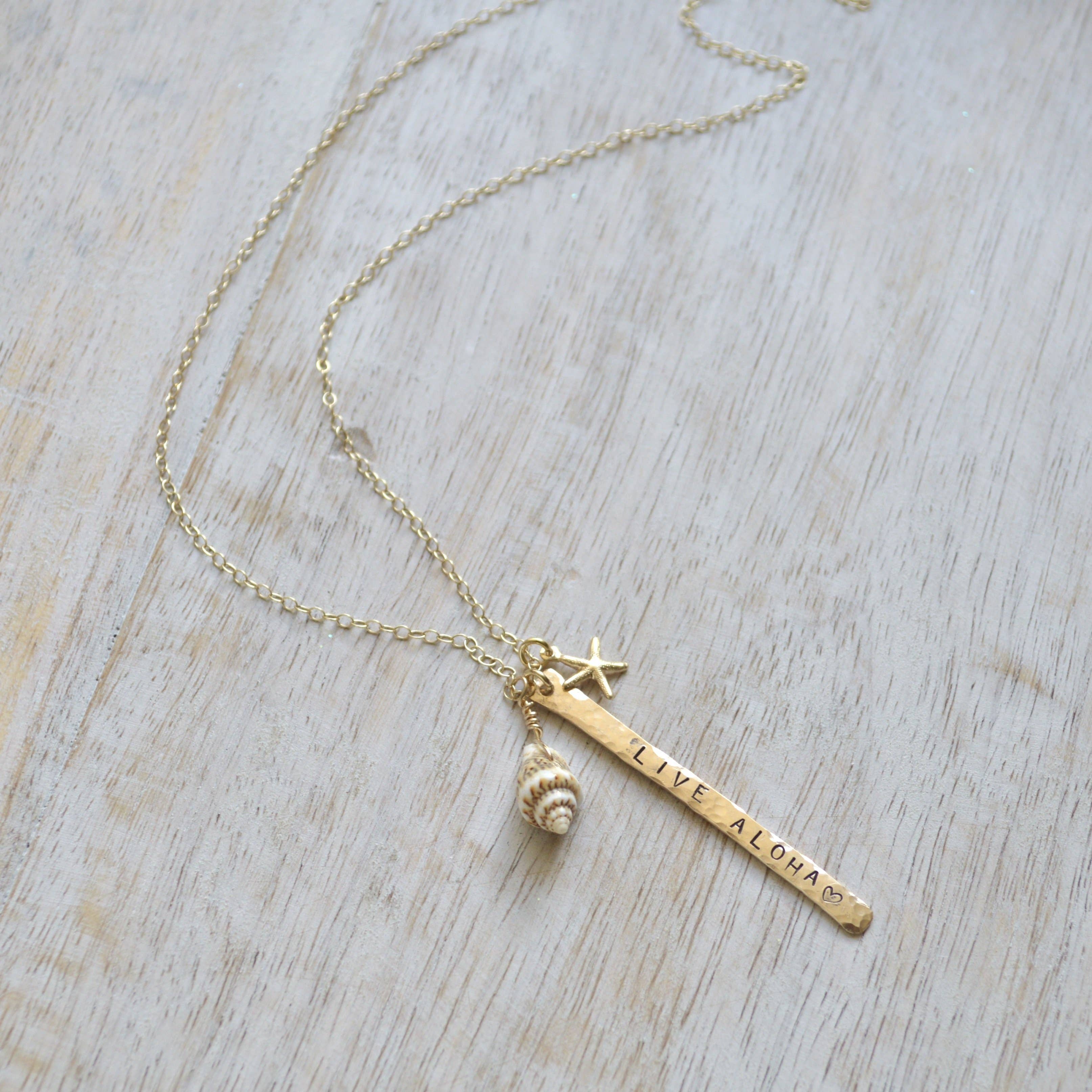 Salty But Sweet – Engroshandel Halskæde med vedhæng – Live Aloha lodret Bar halskæde7