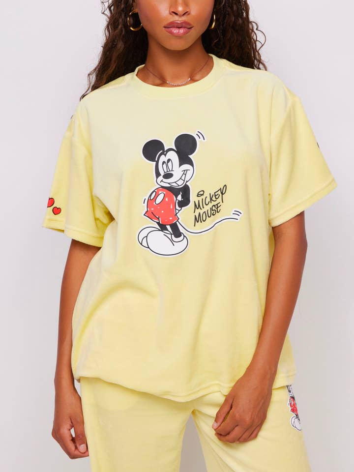Disney Mickey Mouse Oversized Velour T-shirt för wholesale av SAMII RYAN