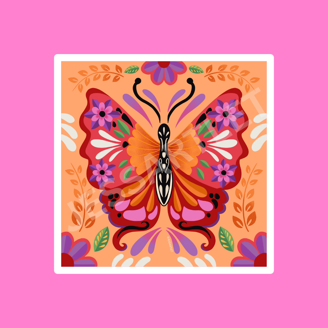 Jessartlet Illustrations - Wholesale Art Print - La Mariposa1
