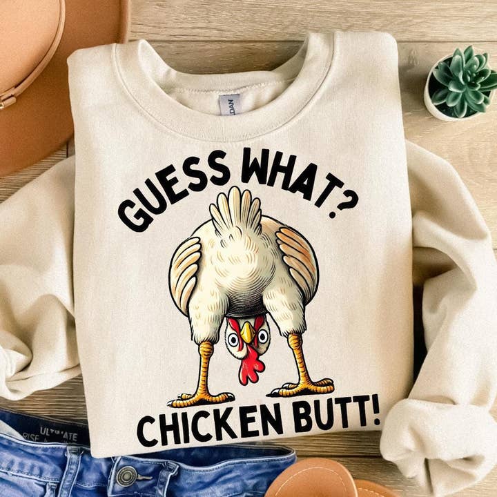 Guess What Chicken Butt Thanksgiving Tee, Funny Fall Sweater for wholesale by DLT Ecommerce