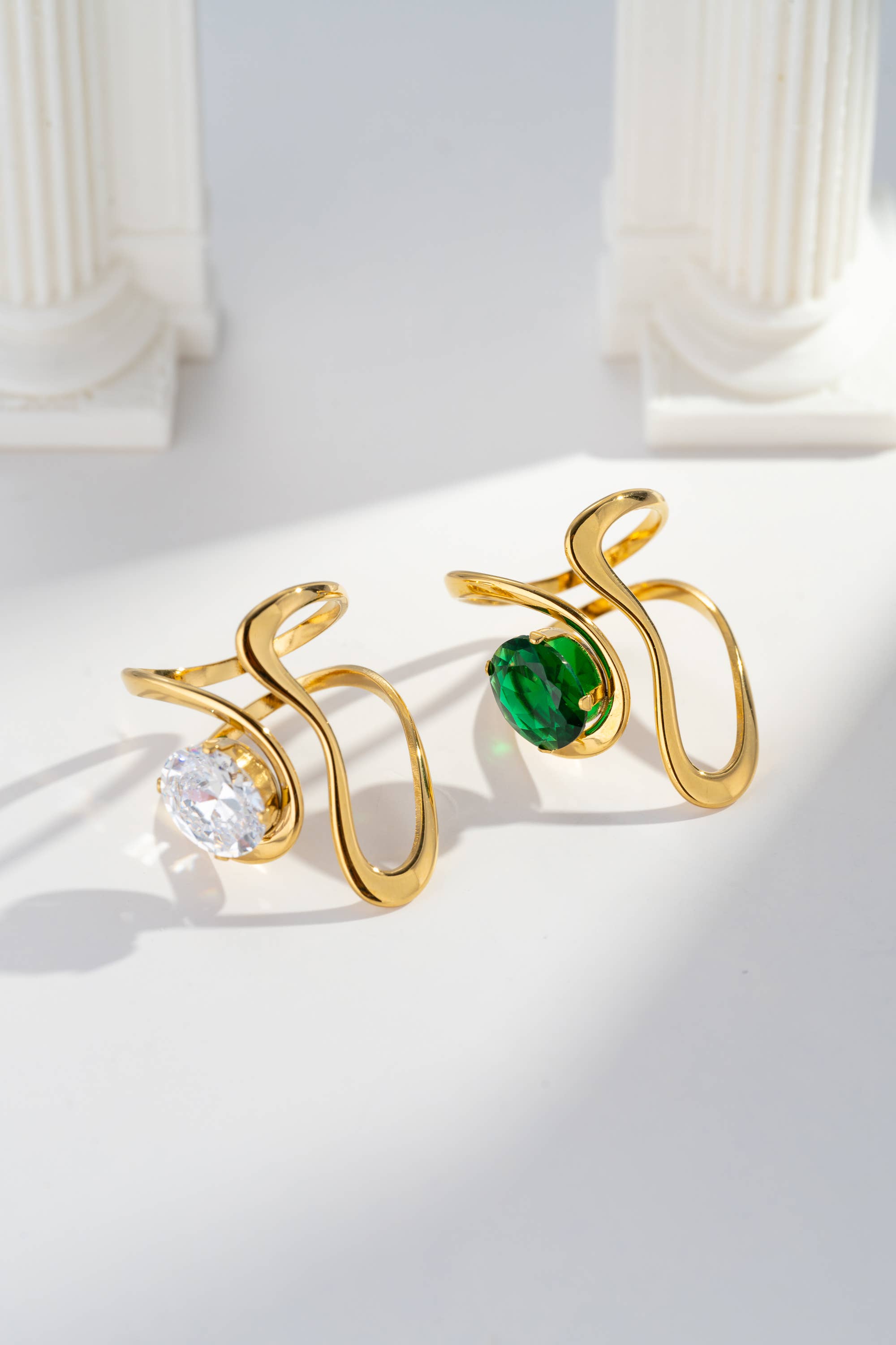 COSMOS - Wholesale Band/Stacked Ring - Wavy Ring in Stainless Steel – Geometric Design4