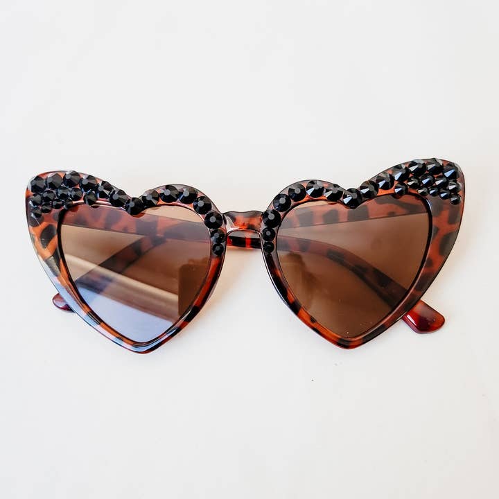Lenny Studded Sunglasses in Leopard for wholesale by Lovesick Rebel