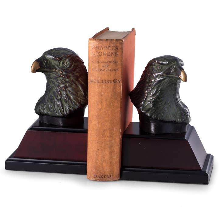 Bronzed Metal Eagle Bookend for wholesale by BeyBerk International