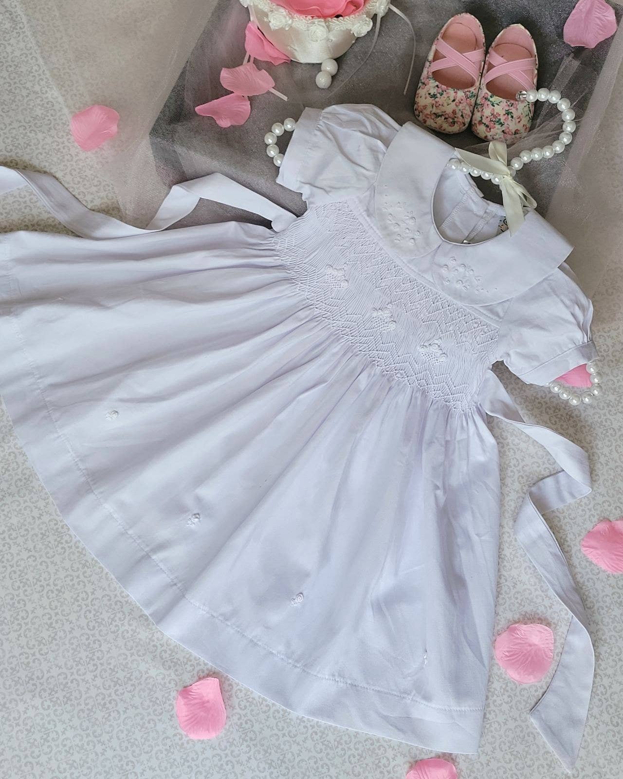 SISSYMINI - Wholesale Dress - Kids - "Annelise Rose" Smocking Dress | 9012-19-77-W3