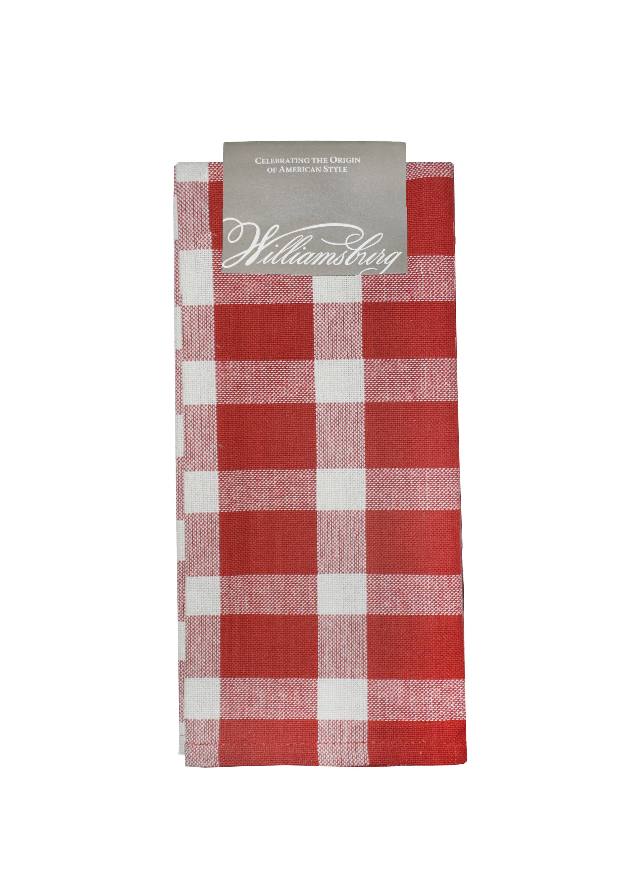 Michaelian Home/India Overseas Traders, Inc. - Wholesale Theedoek - Tavern Check keukendoeken 2-delige set - rood1