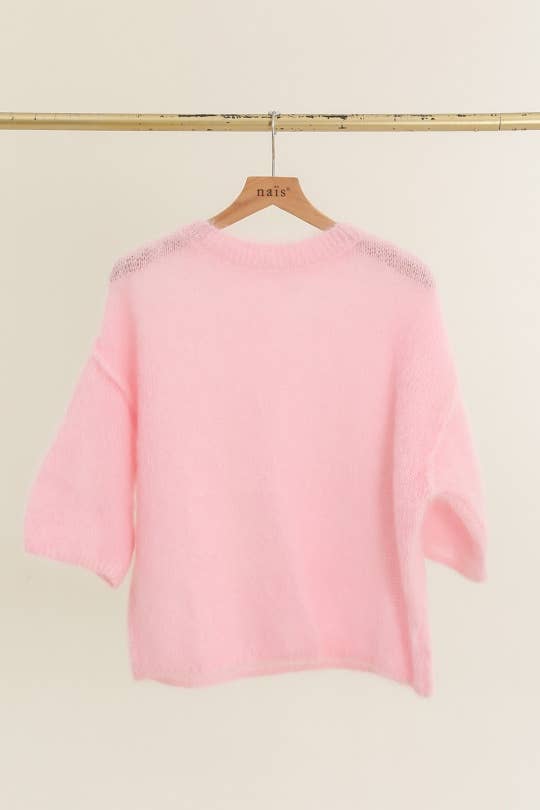 NAÏS PARIS - Vendita all'ingrosso Maglione tricot - Donna - Maglione a maniche corte e collo rotondo in 80% kid mohair10