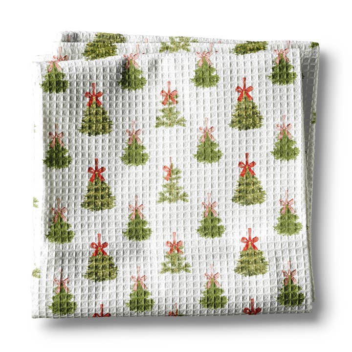 Christmas Towel Tree Preppy Bow Holiday Home Decor 2025 for wholesale by Canary Road