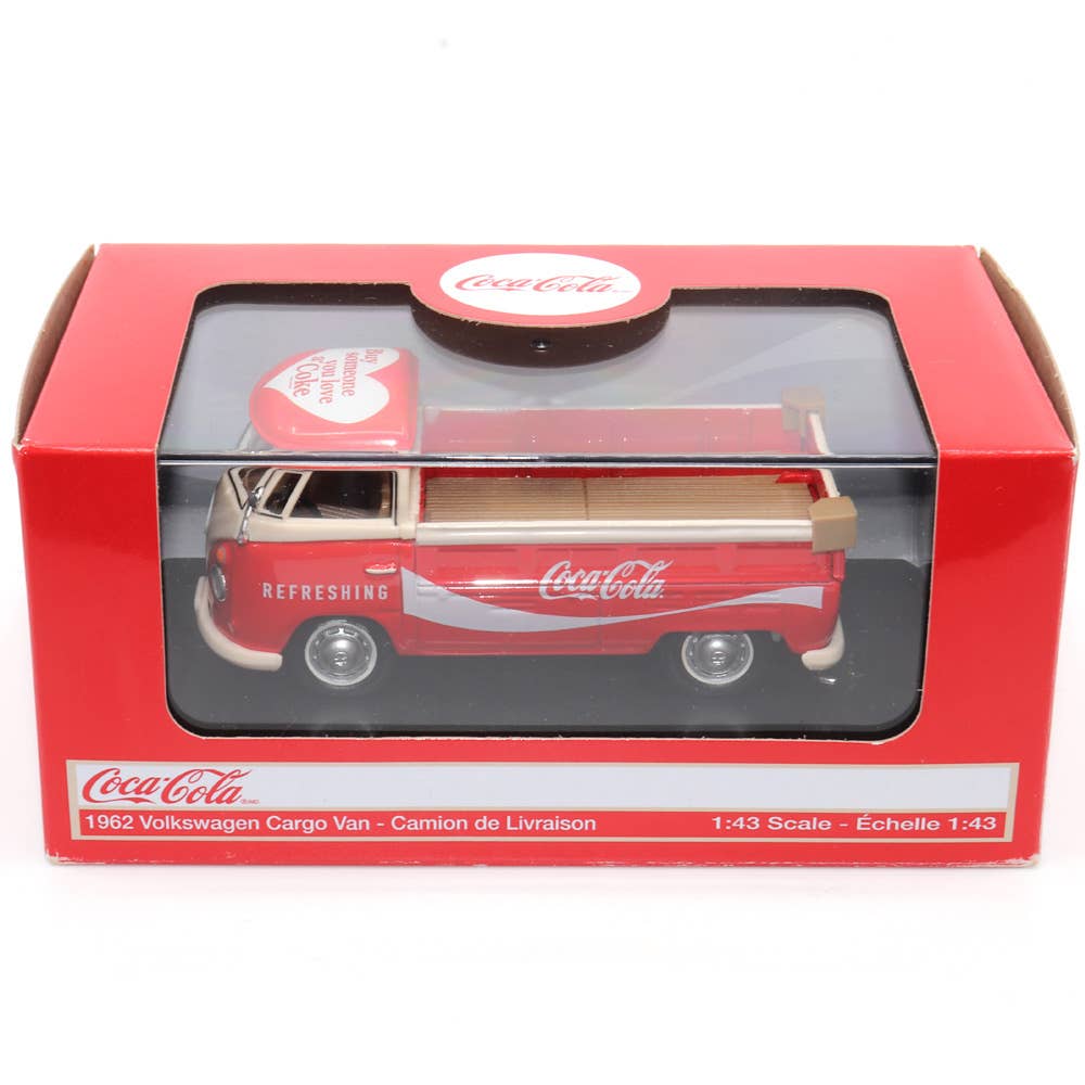 Motor City Classics, Inc. - Wholesale Decorative Tabletop Object - 1:43 Scale Coca-Cola 1962 VW T1 Pickup Diecast Model1