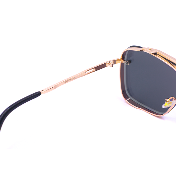 TOPFOXX - Wholesale Sunglasses - Women's - Bella -Tangle Free- Rose Gold Oversized Squared Aviators4