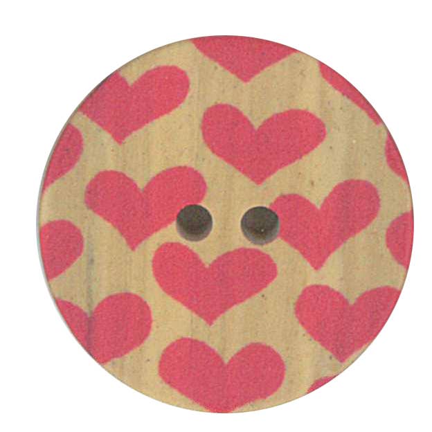 IMITATION WOOD HEART PRINTED BUTTON MODEL 17 for wholesale by NEMARK