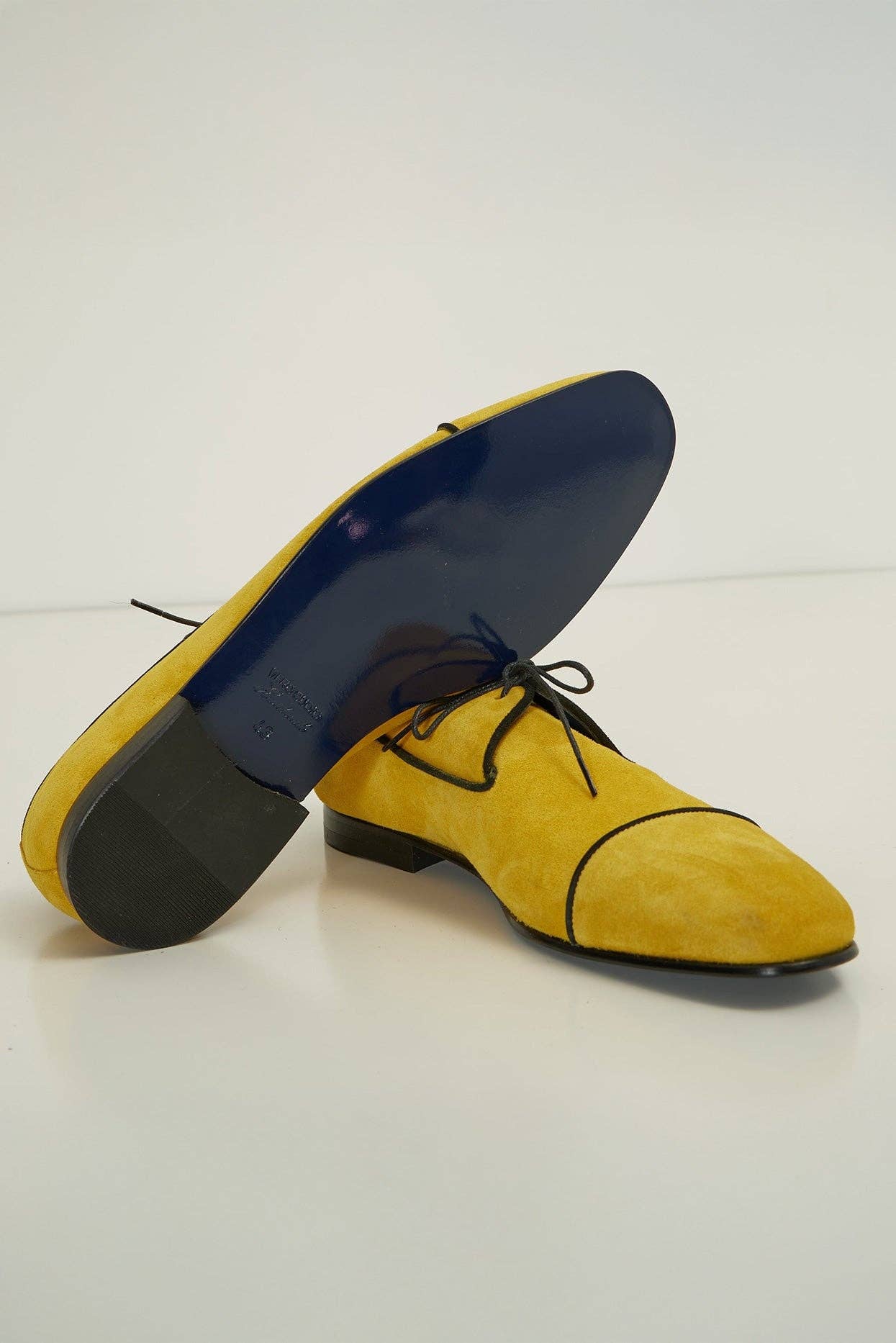 Men's The Formal Leather Cap Toe Derby Shoes  - Yellow Suede for wholesale on Faire5