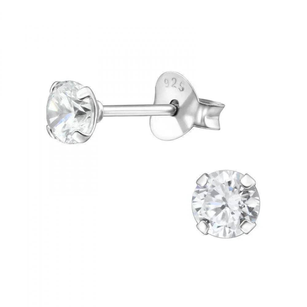 Crumble & Core - Vente Clous d'oreille - Boucles d'oreilles en argent sterling – Boucles d'oreilles délicates en cristal étincelant dans une boîte cadeau.2