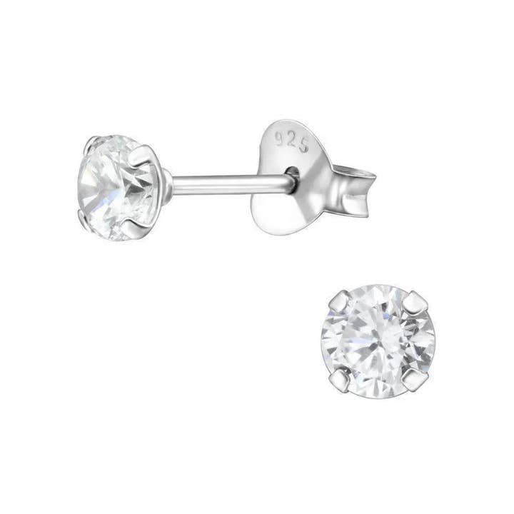 Crumble & Core - Vente Clous d'oreille - Boucles d'oreilles en argent sterling – Boucles d'oreilles délicates en cristal étincelant dans une boîte cadeau.2