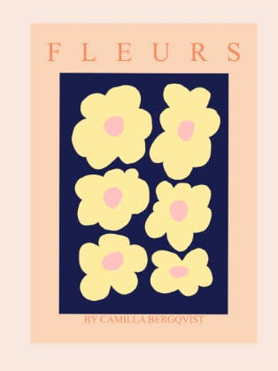 Fleurs Blue for wholesale by Camilla Bergqvist