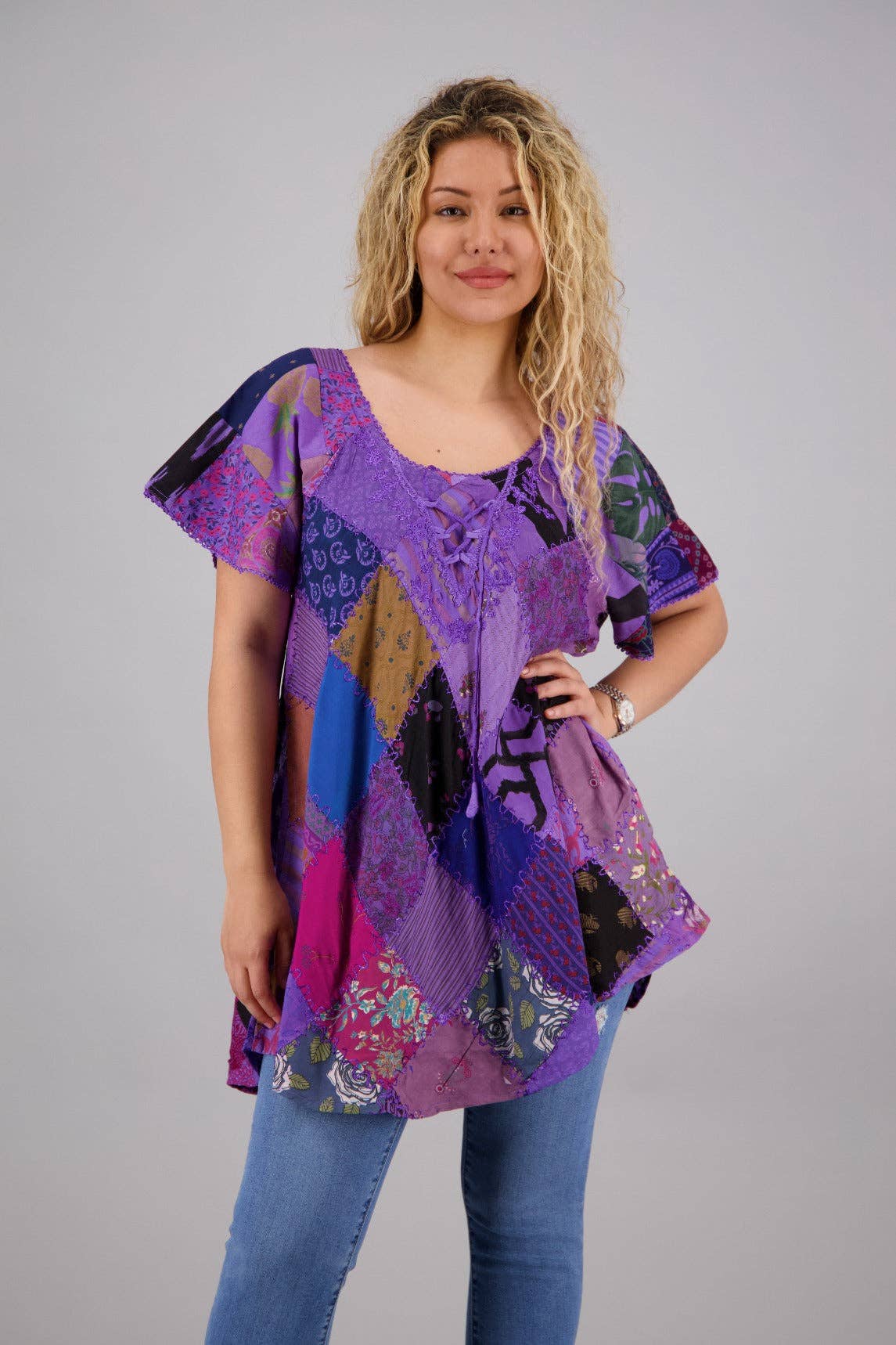 Assortiment Blouse bohème en patchwork PAT3267 en vente sur Faire7