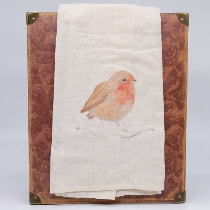 Flour Sack Towel - Robin for wholesale by Bella Esse Naturals