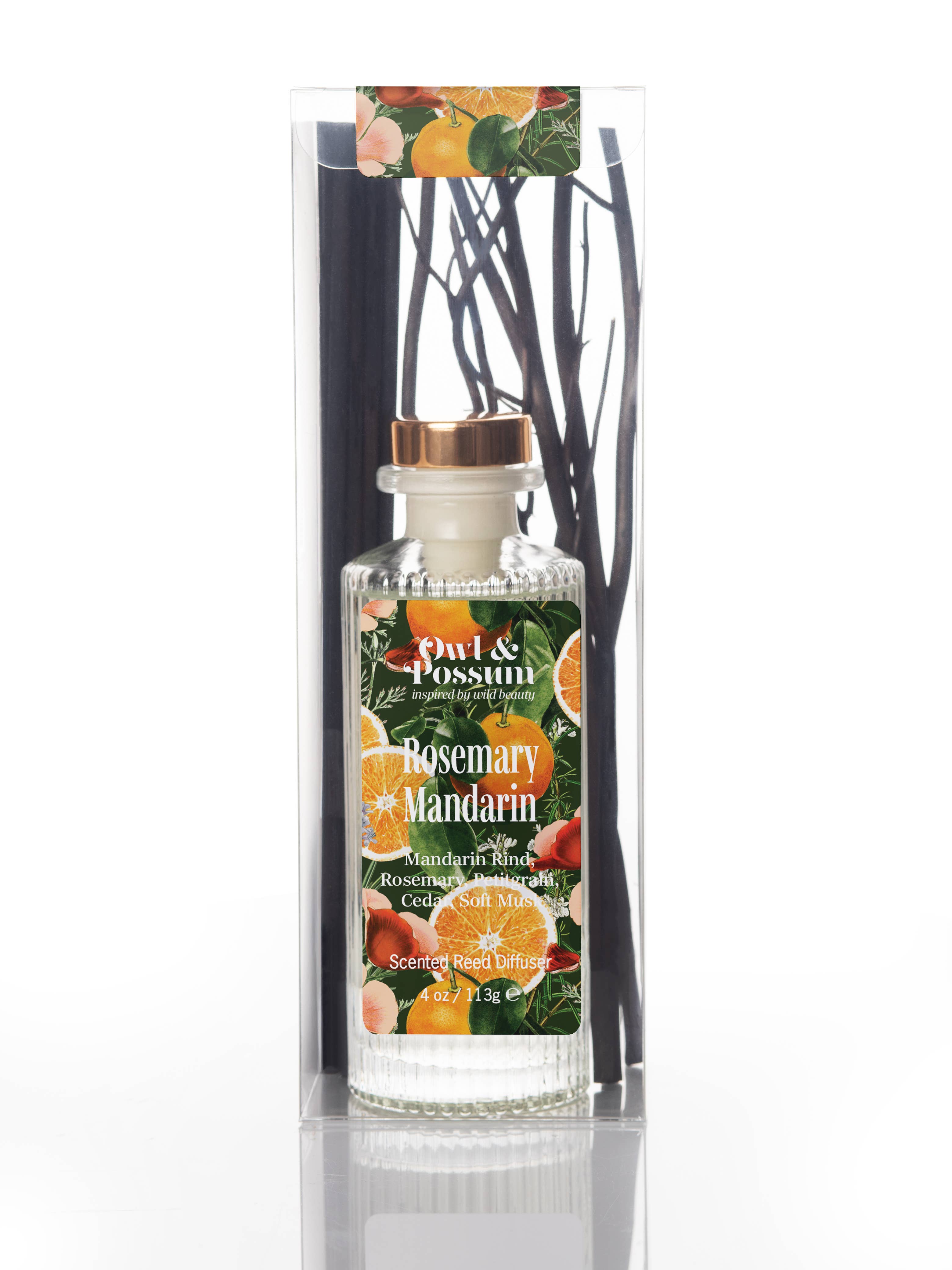 Owl & Possum - Wholesale Reed diffuser - ROSEMARY MANDARIN Reed Diffuser