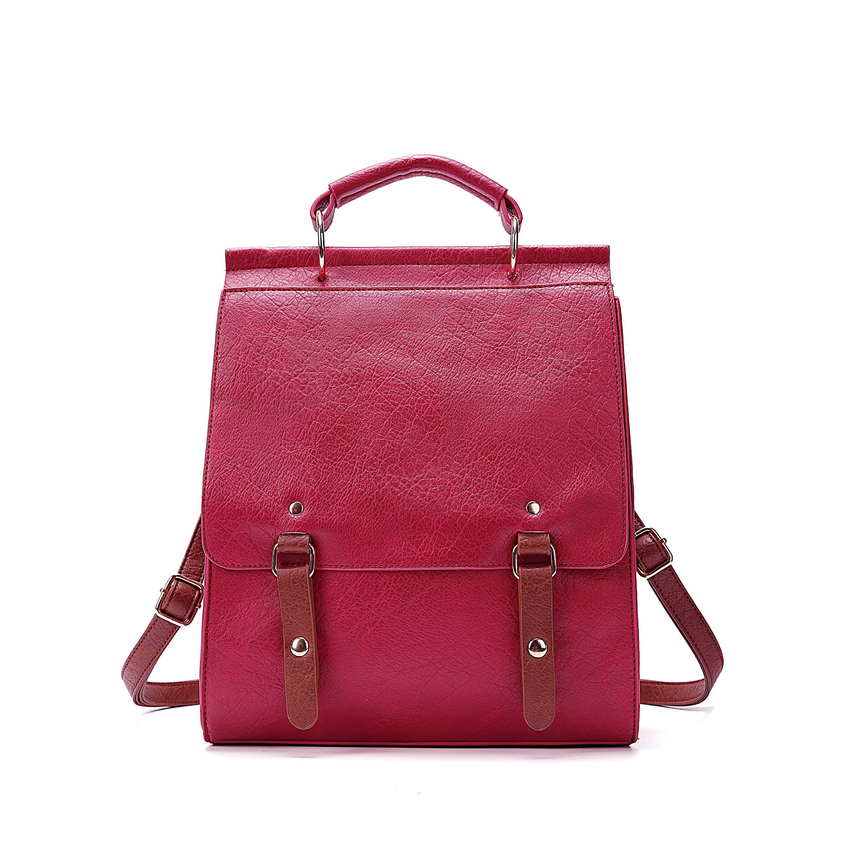 Superbia – wholesale Top handle bag – women's – Classic Two-toned Flap Over Backpack bag- 9356(Carla Range)8