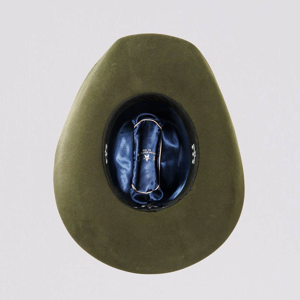 American Hat Makers - Wholesale Cowboy Hat - Unisex - 100% Wool Felt Western Cowboy Hat - Style Cattleman80