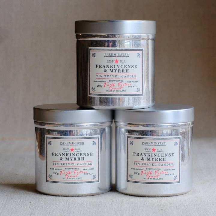 Reisekerze in Blechdose – 4er-Pack für den Großhandel von Parkminster Home Fragrance Co