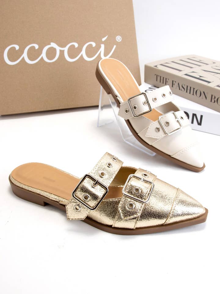 CCOCCI - Wholesale Sandals - Women's - POINTED TOE SLIP ON FLATS