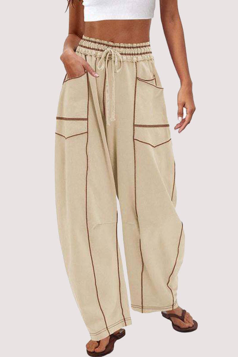 Mccolin – Engroshandel Bukser - Dame – Afslappede bukser med bredben med snor6