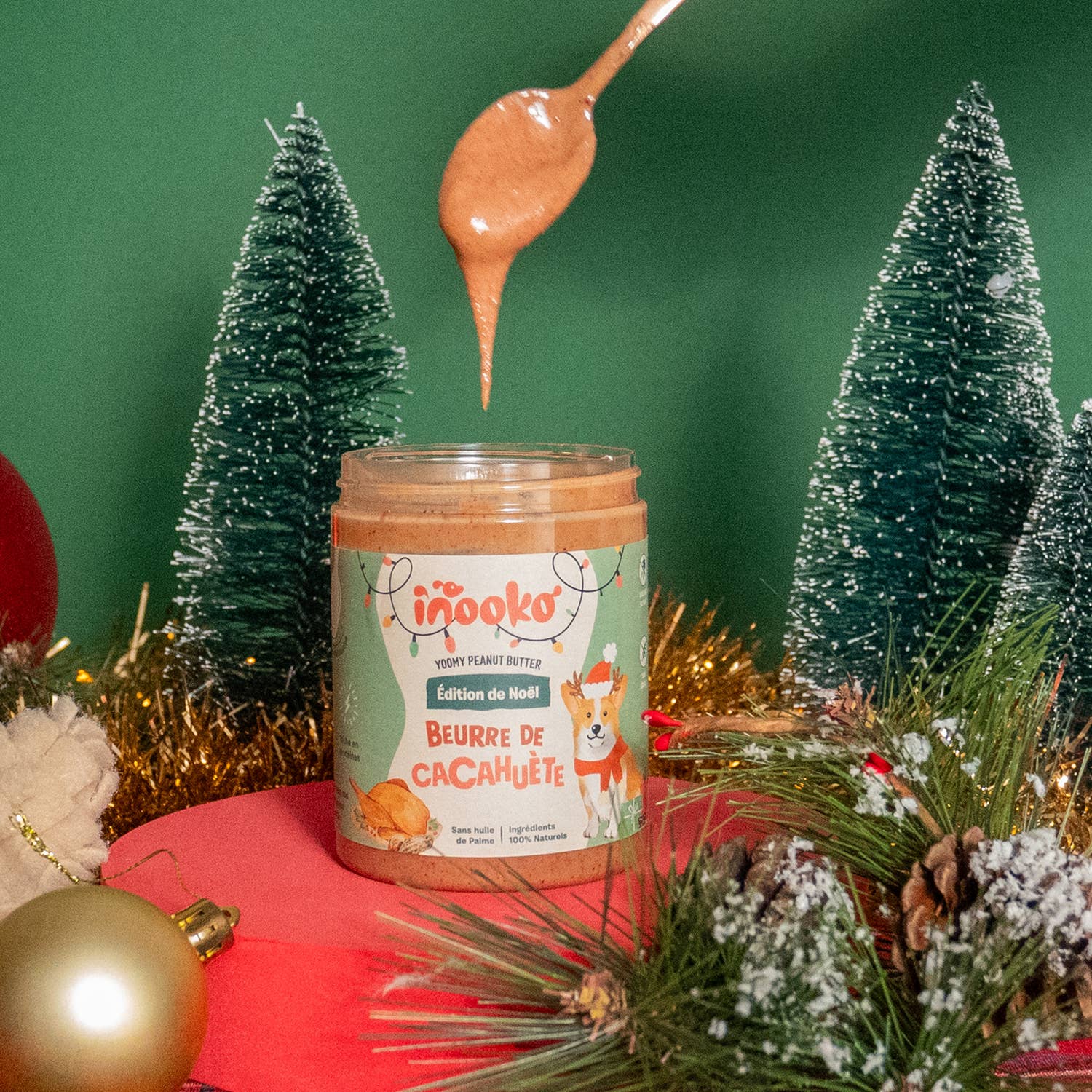 INOOKO – wholesale Husdjursfoder – Hund – Jordnötssmör för hund - Julutgåva2