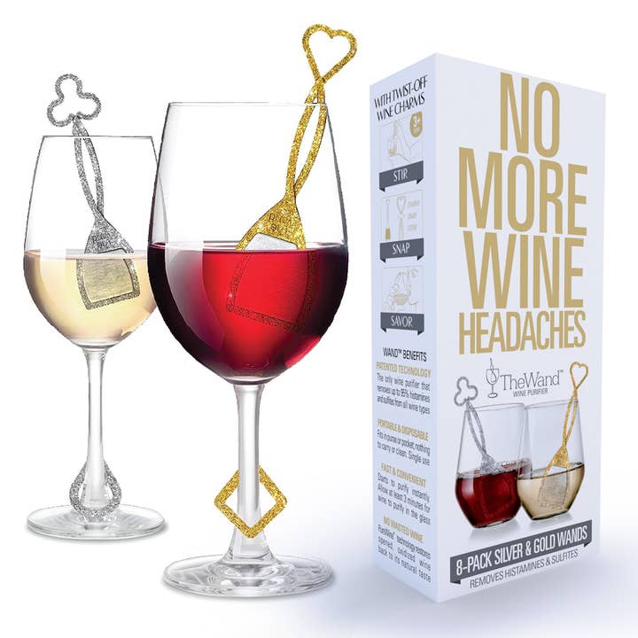 Sparkling, fun and festive Silver & Gold Wine Wands for wholesale by PureWine
