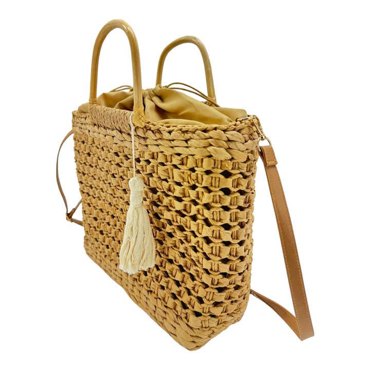 TAPA fashion - Wholesale Beach Bag - Rattan Beach Tote Shoulder Bag With Tassel BG4225-2.. (1pc)10