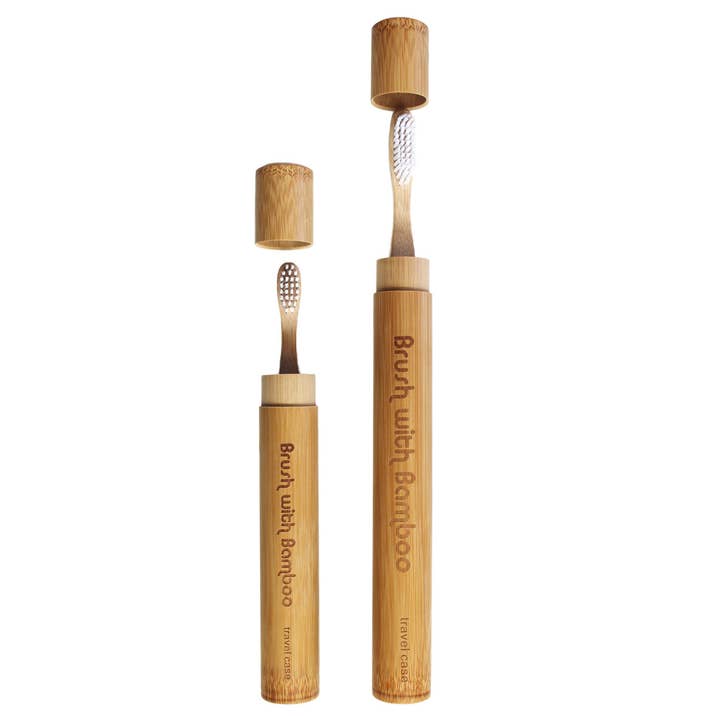 Brush With Bamboo - Wholesale Toothbrush Holder - Adult Bamboo Travel Case