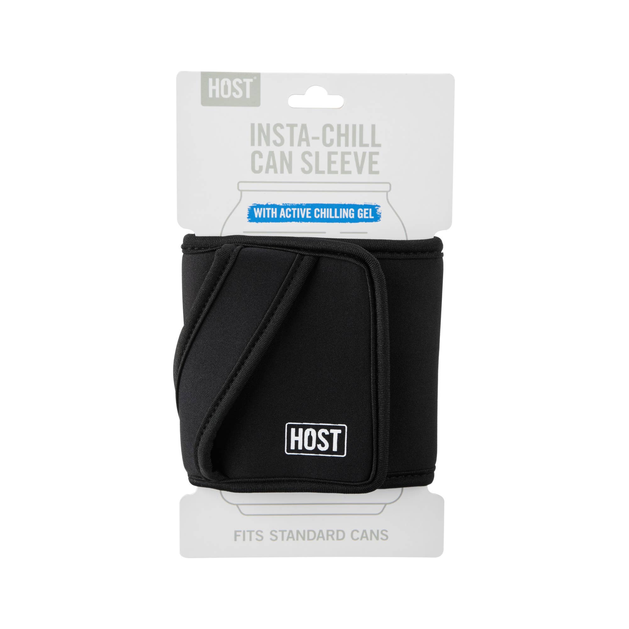 HOST - Wholesale Drink Huggers & Koozies - Insta Chill Sleeve with Cooling Gel Standard Cans in Black1