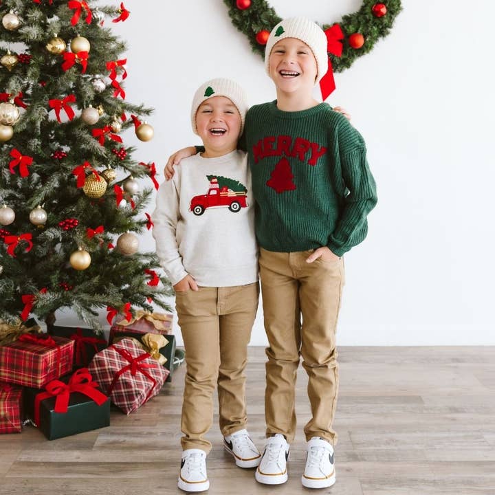 Sweet Wink - Wholesale Knit Sweater - Kids - Merry Patch Christmas Knit Sweater - Boys Clothing - Holiday3