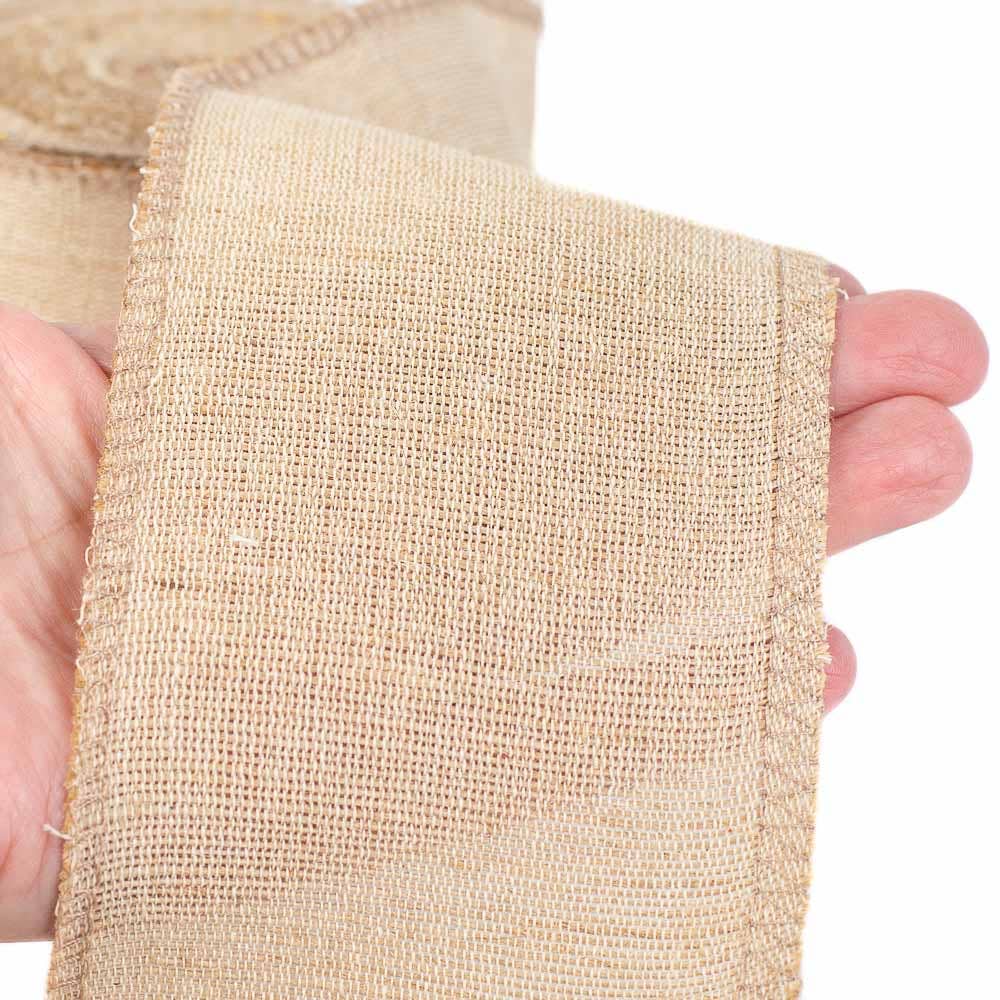 Factory Direct Craft – wholesale Ribbon – Gift wrapping – Natural Jute Cotton Burlap Ribbon Spool (10 yds L x 4 in W)1