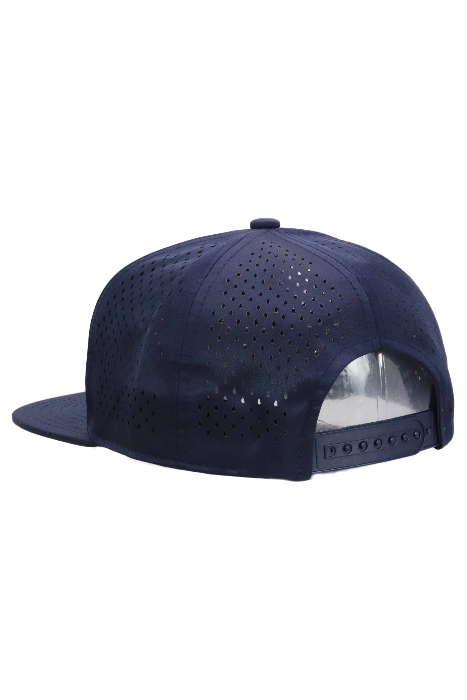 Cap Zone - Wholesale Flat Brim Cap - Unisex - Five Panel Unstructured Polyester Perforated Snapback8