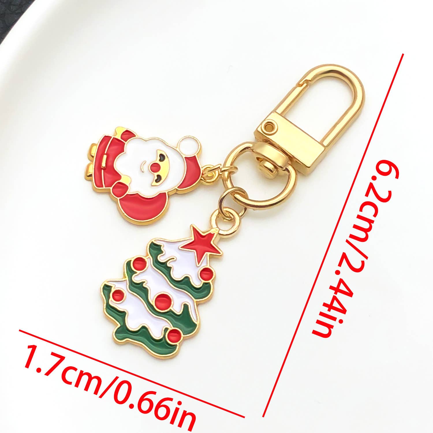 MKS America - Wholesale Keychain - Women's - Merry Christmas cute Christmas tree Santa Claus keychain8