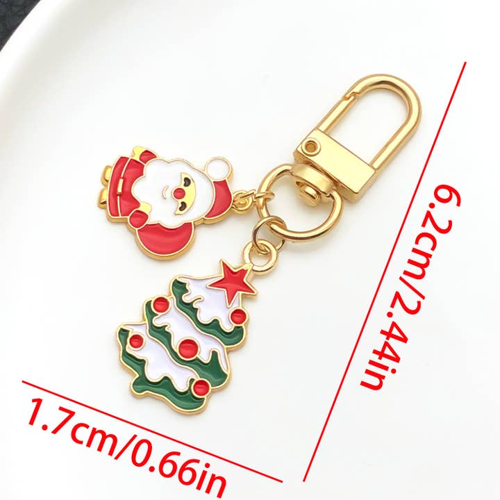 MKS America - Wholesale Keychain - Women's - Merry Christmas cute Christmas tree Santa Claus keychain8