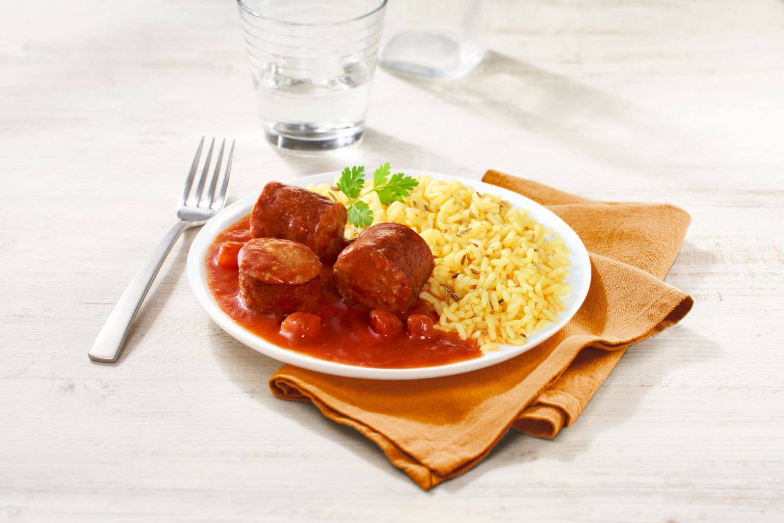 Paul & Louise - Vendita all'ingrosso Riso - Salsicce Rougail con riso (300 g)1