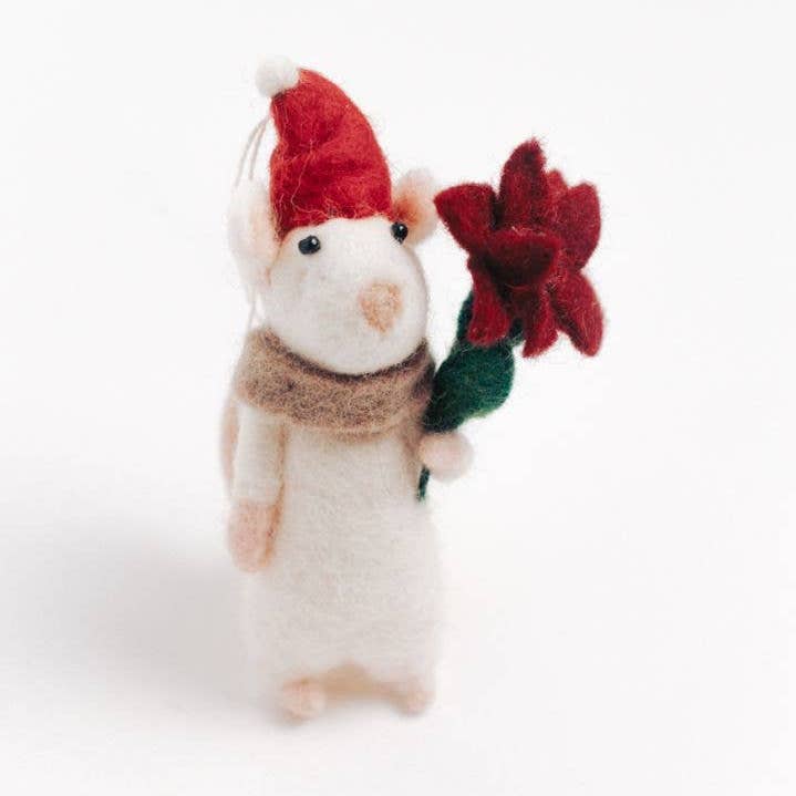 FLOWER MOUSE FELT ORNAMENT | Handcrafted in Nepal and other Purchase Wholesale middle mouse. Free Returns & Net 60 Terms on Faire trending on Faire.