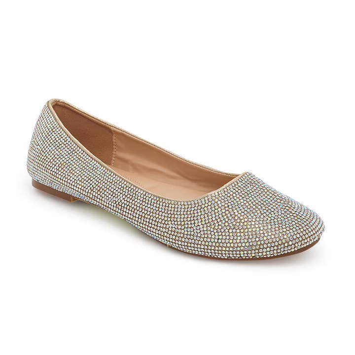 De Blossom Collection - Wholesale Flats – Women’s - Mini Rhinestone Ballet Flat3
