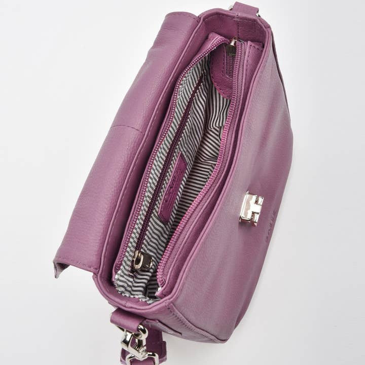 GABEE PRODUCTS - Wholesale Crossbody bag – Women's - Charlotte Leather Turnlock Closure Crossbody Bag9